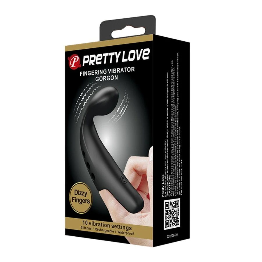 PRETTY LOVE - BLACK GORGON VIBRATOR THIMBLE
